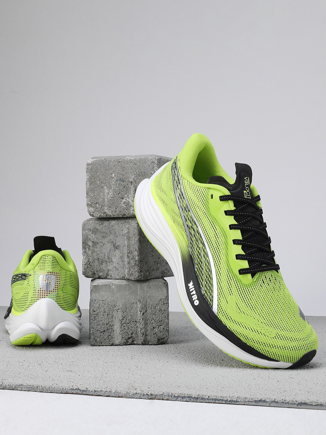 

Puma Men Velocity NITRO 3 Running Shoes, Lime green