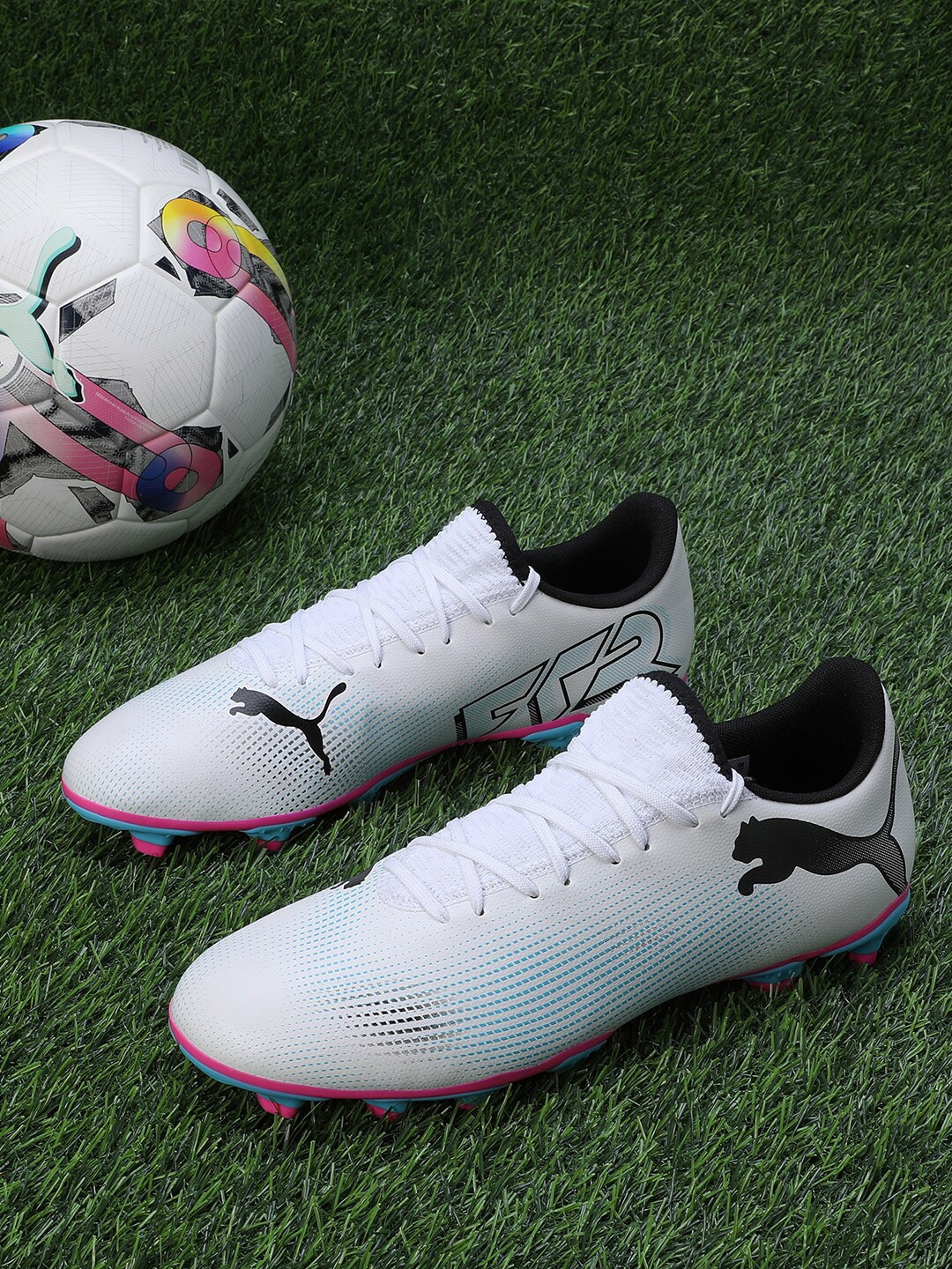 

Puma Men FUTURE 7 PLAY FG/AG Football Shoes, White