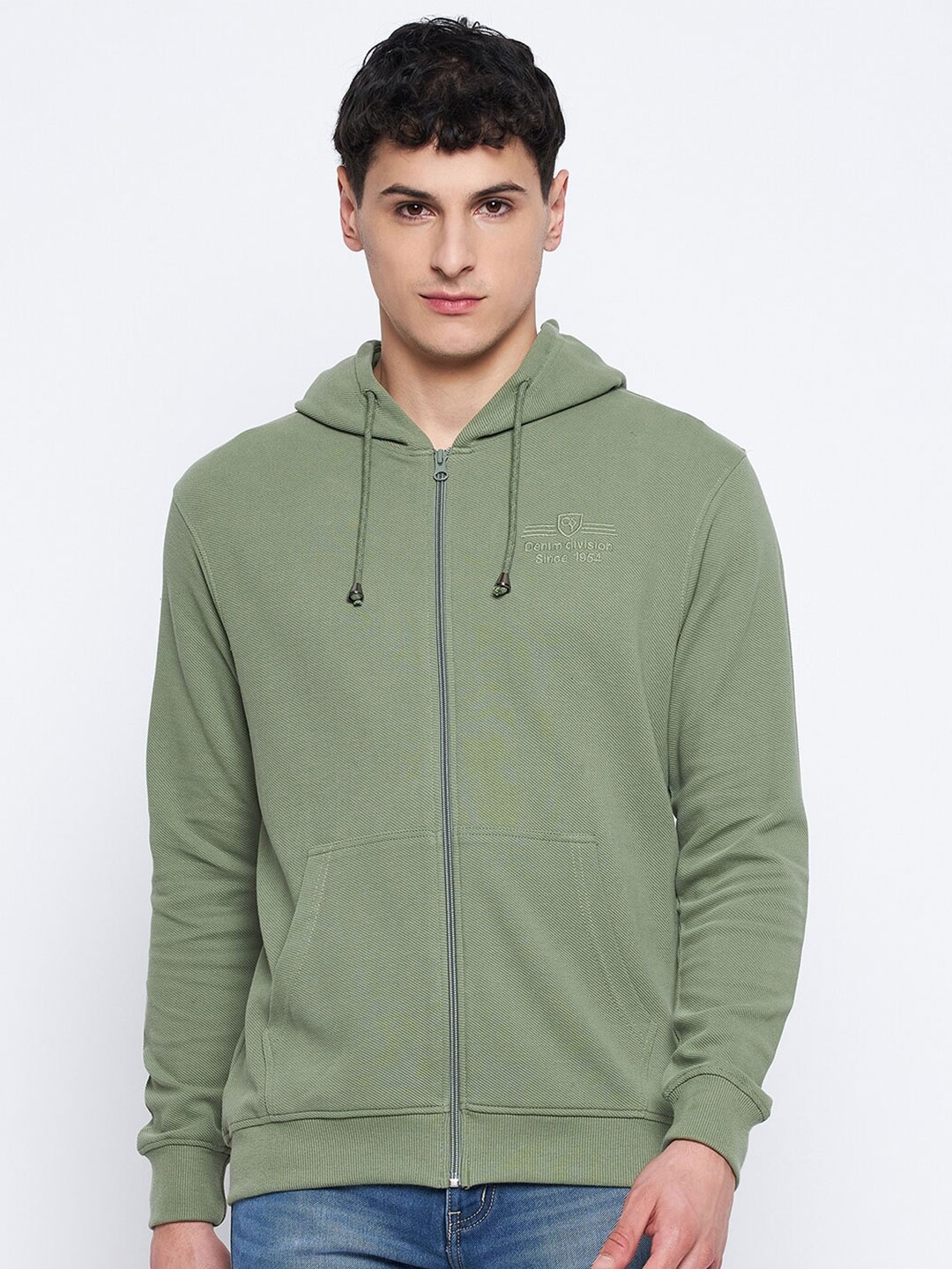 

Club York Hooded Fleece Front-Open Sweatshirt, Green
