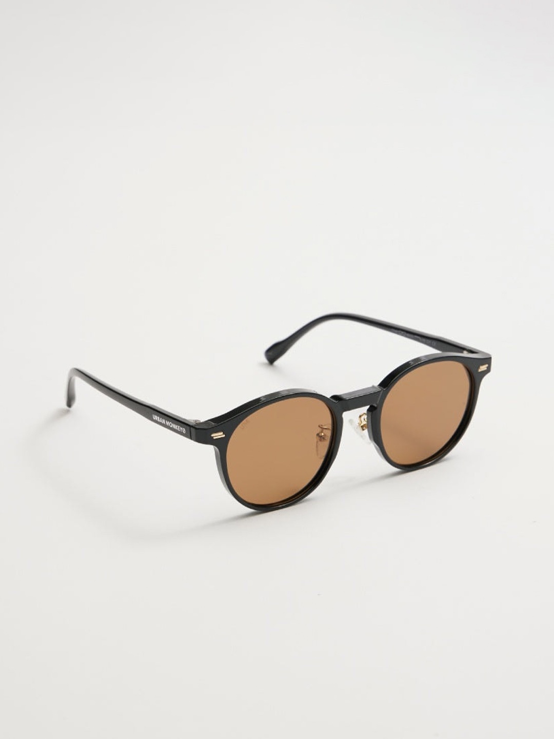 

Urban Monkey Unisex Round Sunglasses With UV Protected Lens T7197-C77, Brown