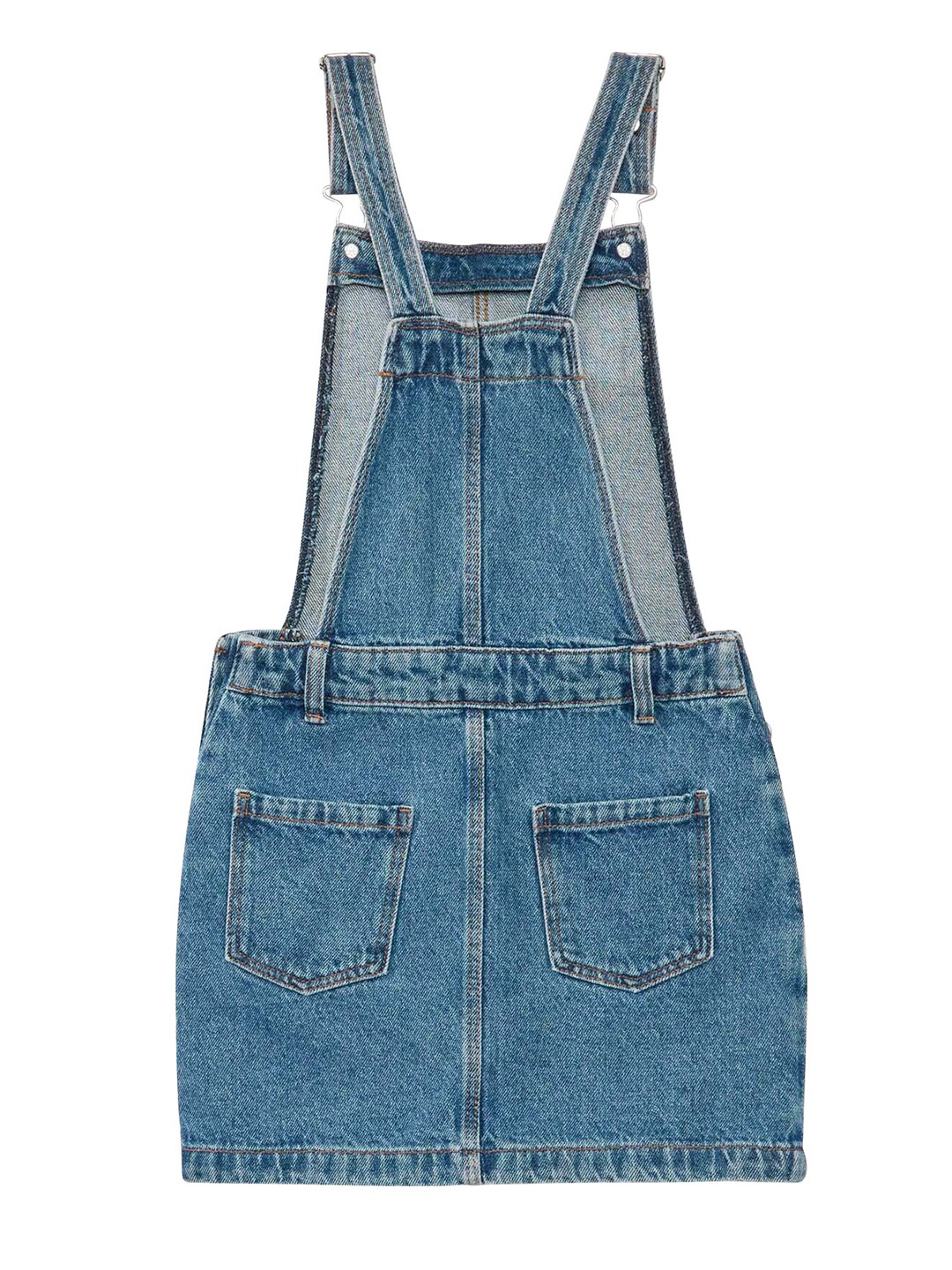 

KIABI Kids-Girls Cotton Shoulder Straps Opaque Pinafore Dress, Blue