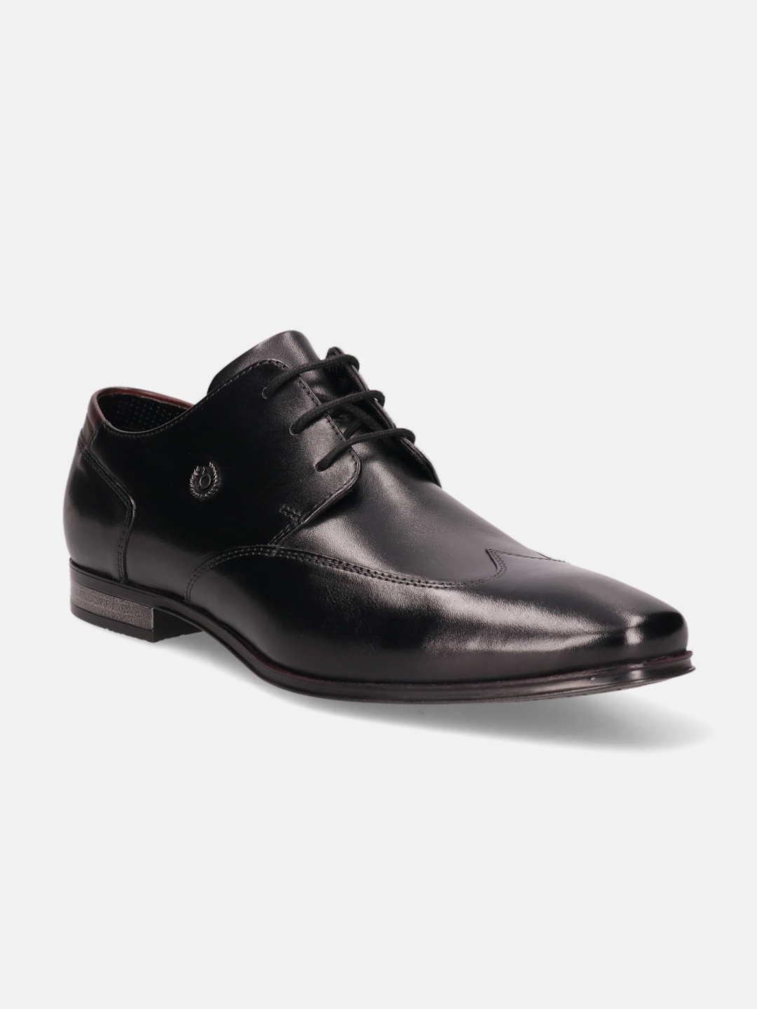 

Bugatti Margo Marg Men Leather Formal Formal Derbys, Black