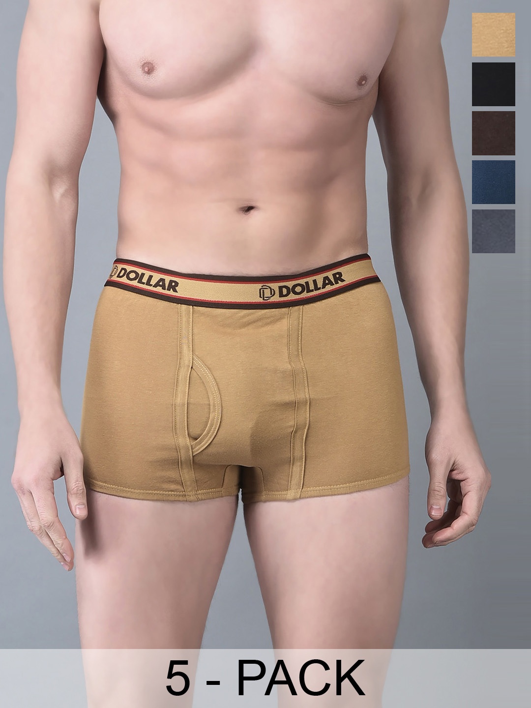 

Dollar Bigboss Pack Of 5 Assorted Cotton Trunk-MBTR-01-MINI-PO1-CO1-S24