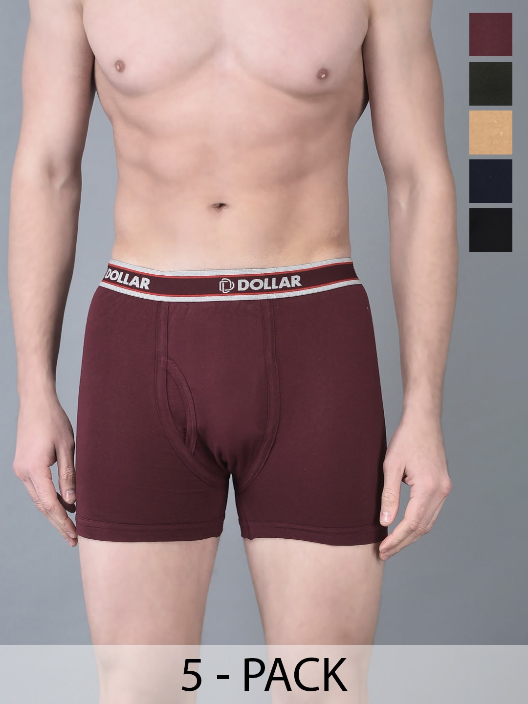 

Dollar Bigboss Pack Of 5 Assorted Cotton Trunks MBTR-03-LONG-PO1-CO8-S24