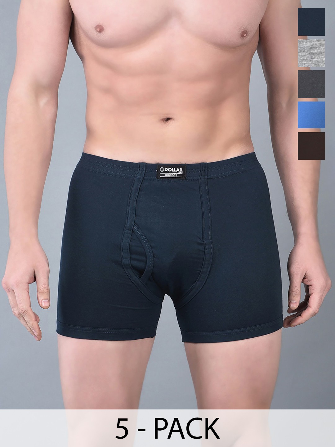 

Dollar Bigboss Assorted Cotton Interlock Trunks MBTR-02-BOXER-PO1-CO2-S24