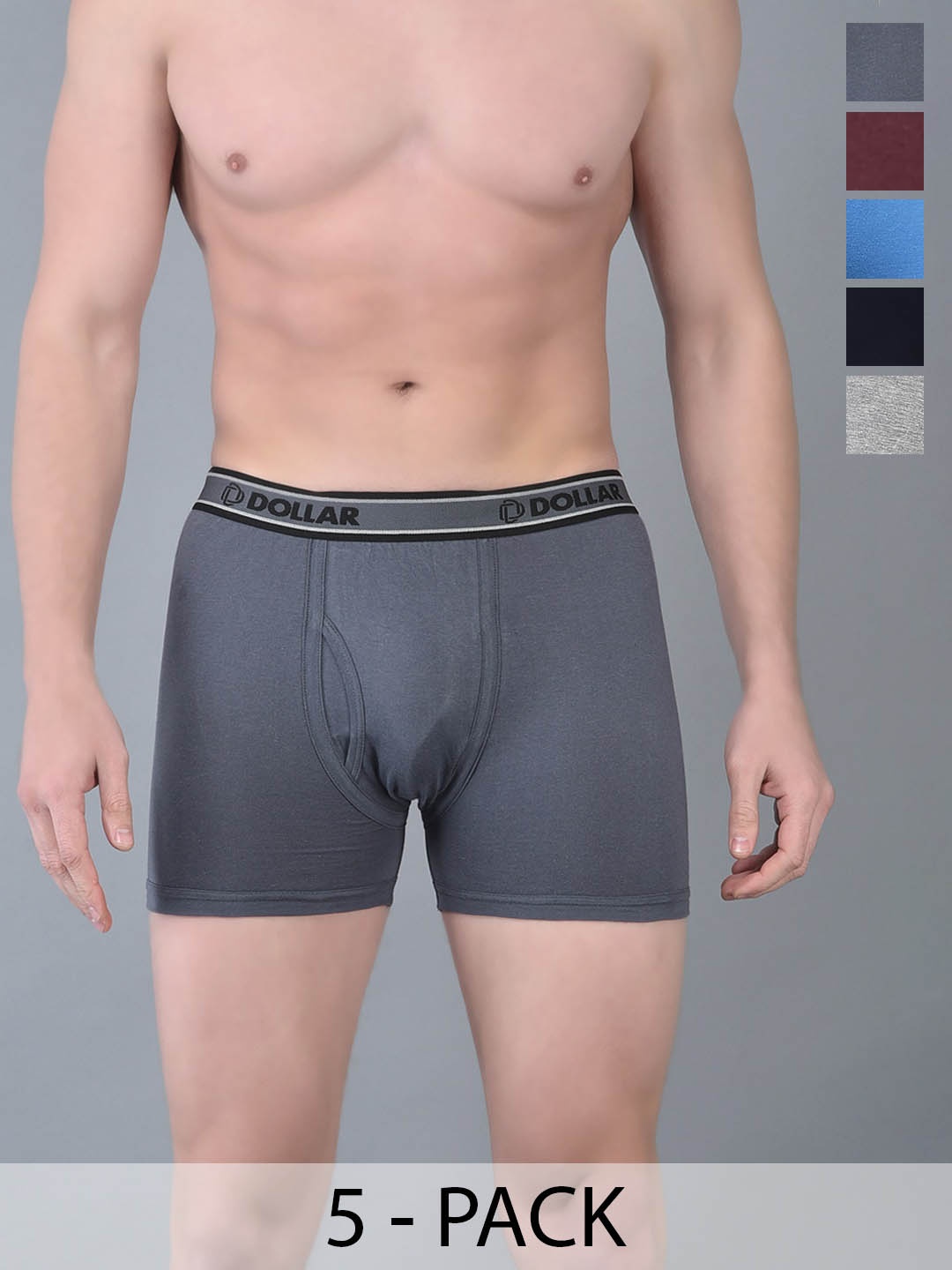 

Dollar Bigboss Pack Of 5 Assorted Cotton Trunks MBTR-03-LONG-PO1-CO5-S24