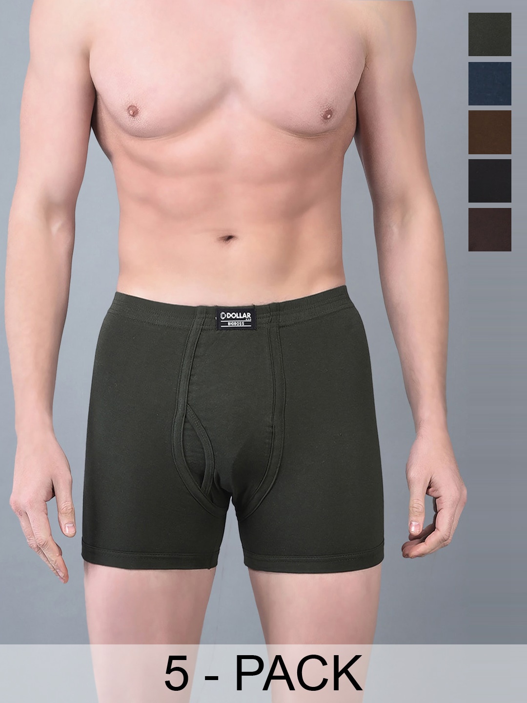 

Dollar Bigboss Pack Of 5 Assorted Cotton Trunks MBTR-02-BOXER-PO1-CO9-S24