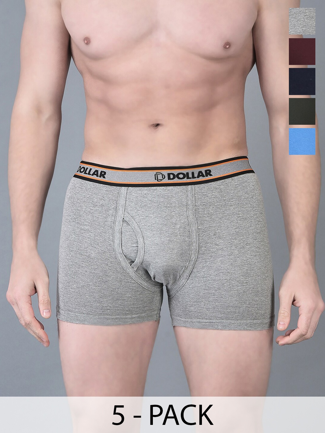 

Dollar Bigboss Pack Of 5 Assorted Cotton Trunks MBTR-03-LONG-PO1-CO6-S24