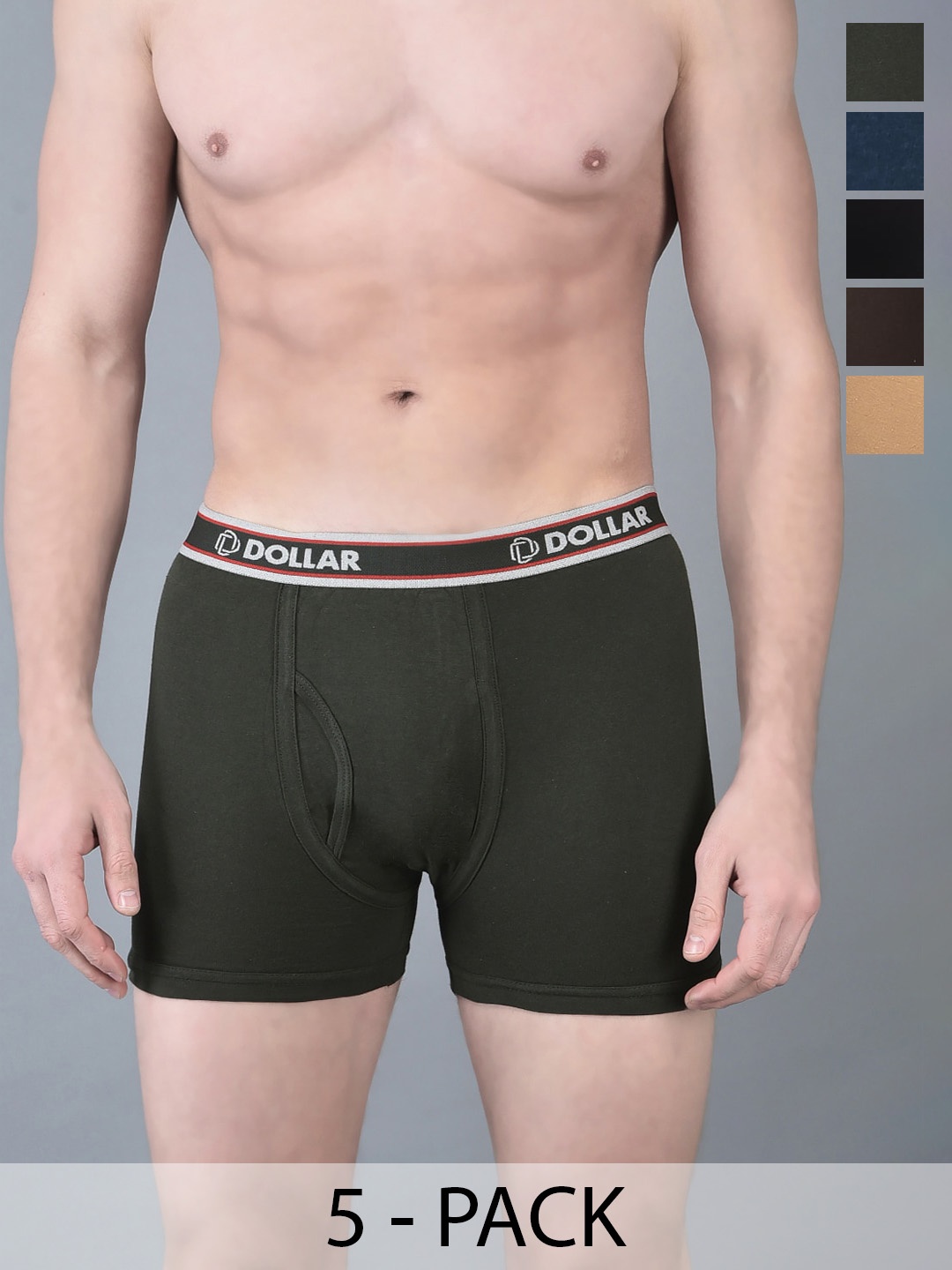 

Dollar Bigboss Pack Of 5 Assorted Cotton Trunks MBTR-03-LONG-PO1-CO10-S24