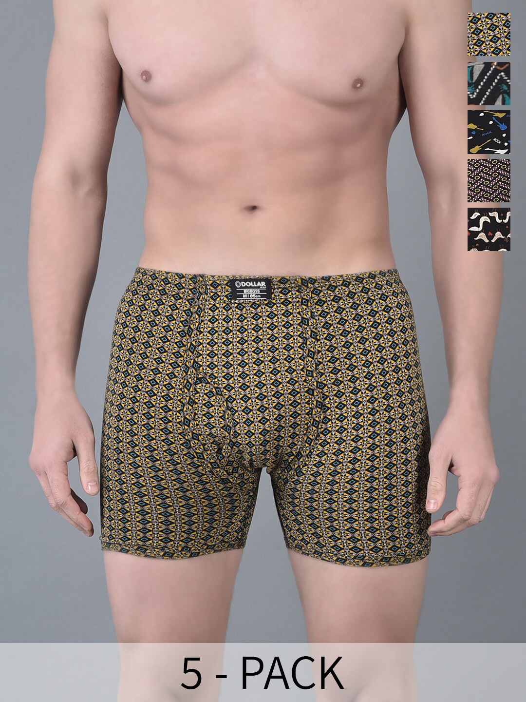 

Dollar Bigboss Pack Of 5 Assorted Cotton Trunks MBTR-10-CZYLNG-PO1-CO6-S24