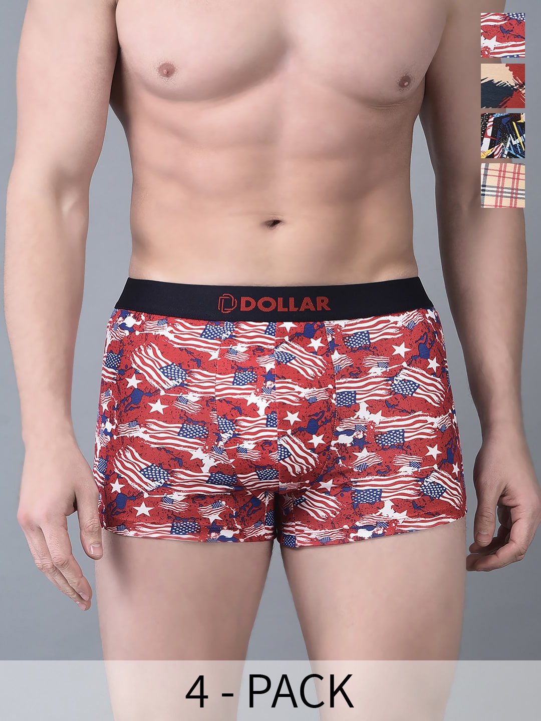 

Dollar Bigboss Pack of 4 Assorted Printed Trunks MBTR-14-TRNDPRNT-PO1-CO4-S24