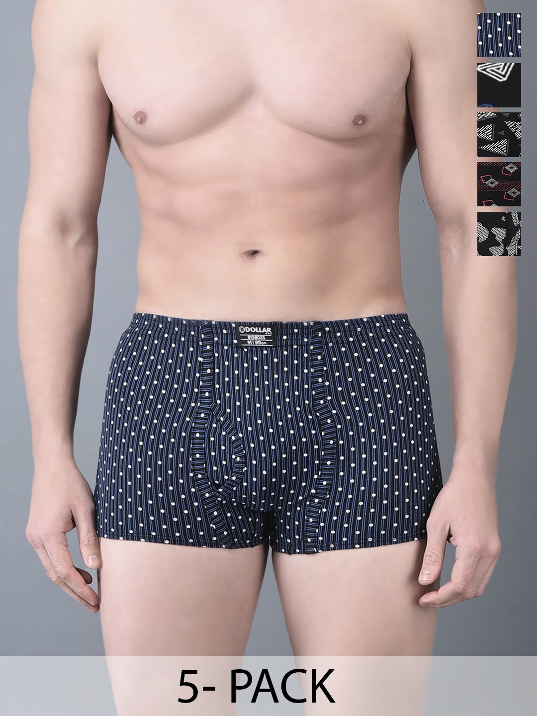 

Dollar Bigboss Assorted Cotton Interlock Trunks MBTR-09-CZYMINI-PO1-CO1-S24