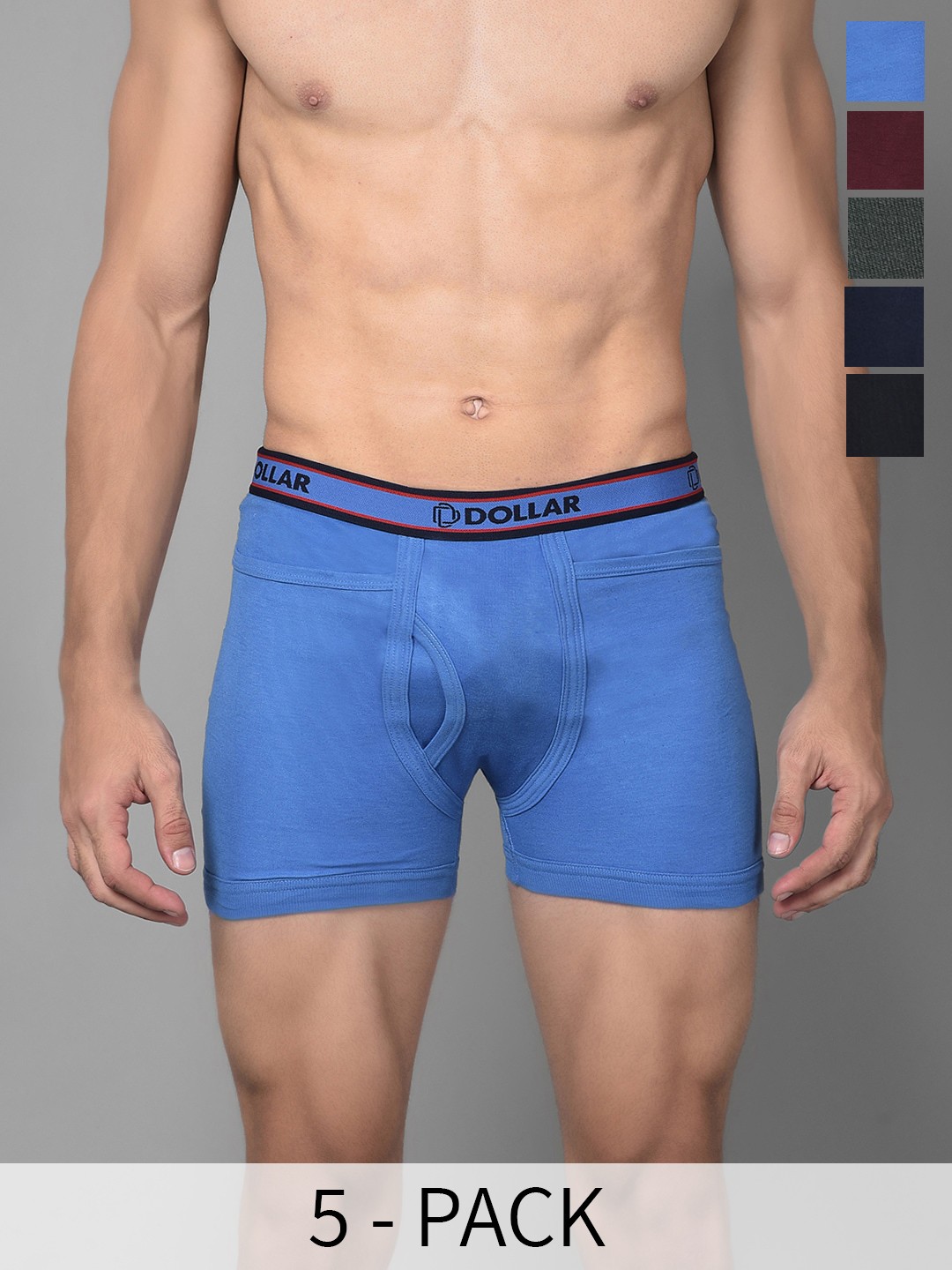 

Dollar Bigboss Pack Of 5 Assorted Cotton Trunks MBTR-05-SPCD-PO1-CO6-S24