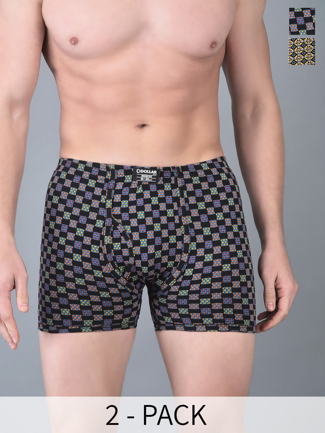 

Dollar Bigboss Pack of 2 Assorted Printed Cotton Trunks MBTR-10-CZYLNG-PO1-CO5-S24