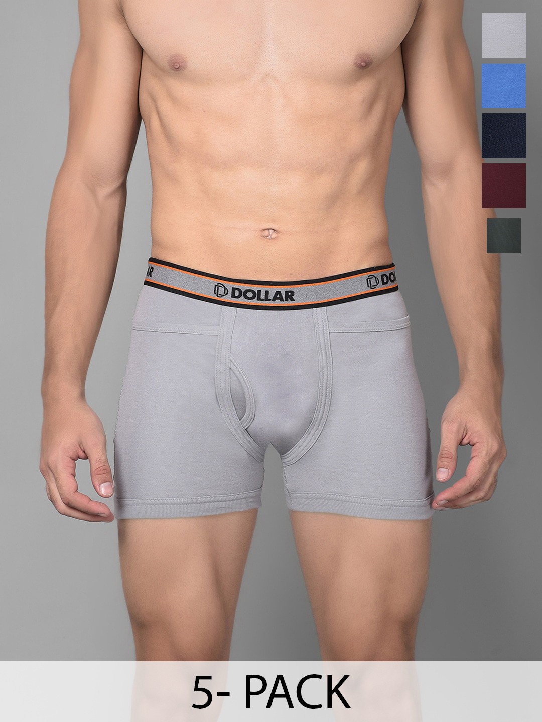 

Dollar Bigboss Men Assorted Combed Cotton Intrerlock Trunks MBTR-05-SPCD-PO1-CO5-S24
