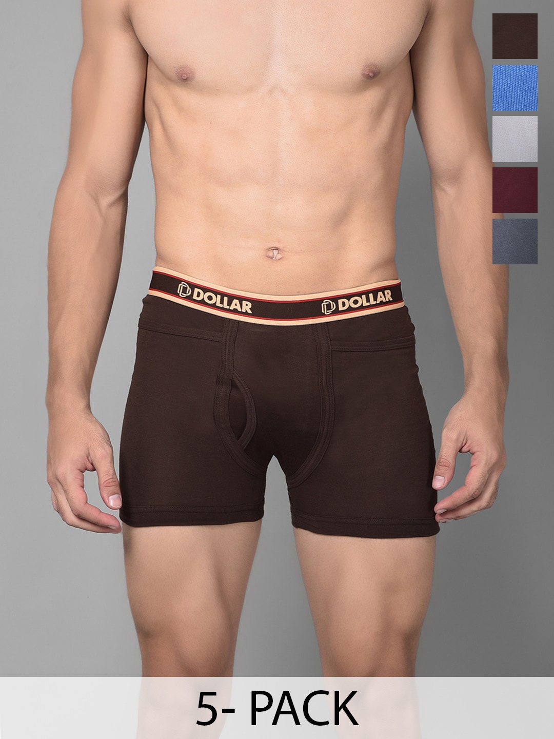 

Dollar Bigboss Pack Of 5 Assorted Combed Cotton Trunks MBTR-05-SPCD-PO1-CO3-S24