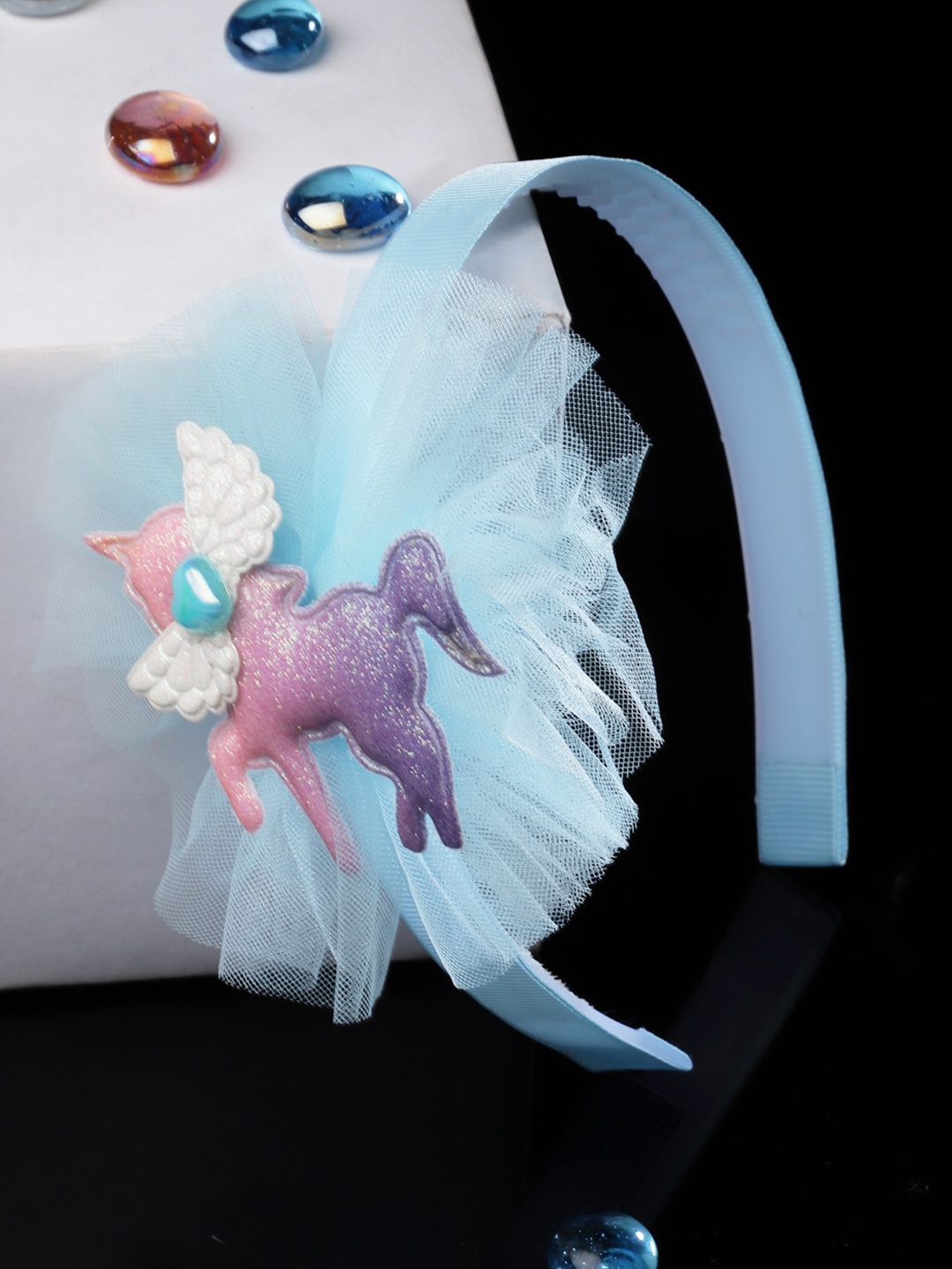

Stoln Girls Unicorn Net Hairband, Blue