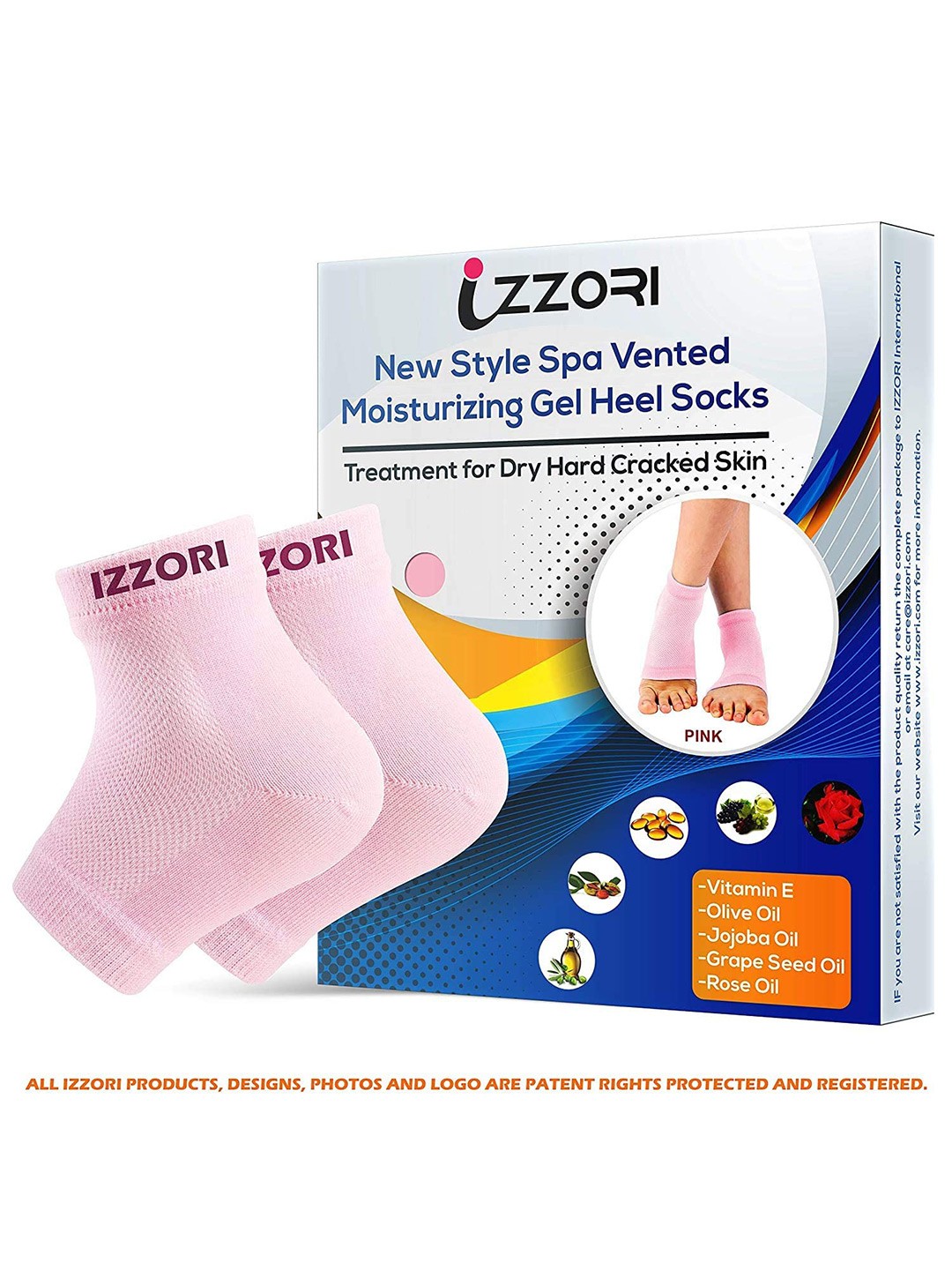 

MOUNTAINOR Ankle Length Silicone Gel Heel Socks, Pink