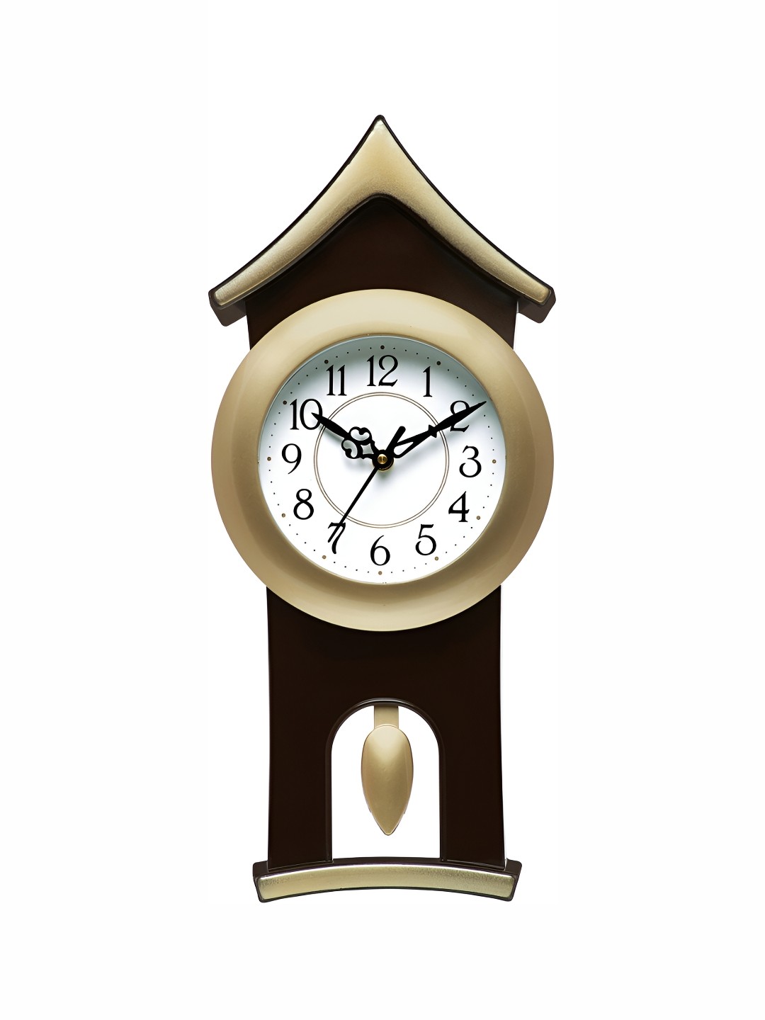 

Attractionz Gold Toned Round Contemporary Analogue Wall Clock