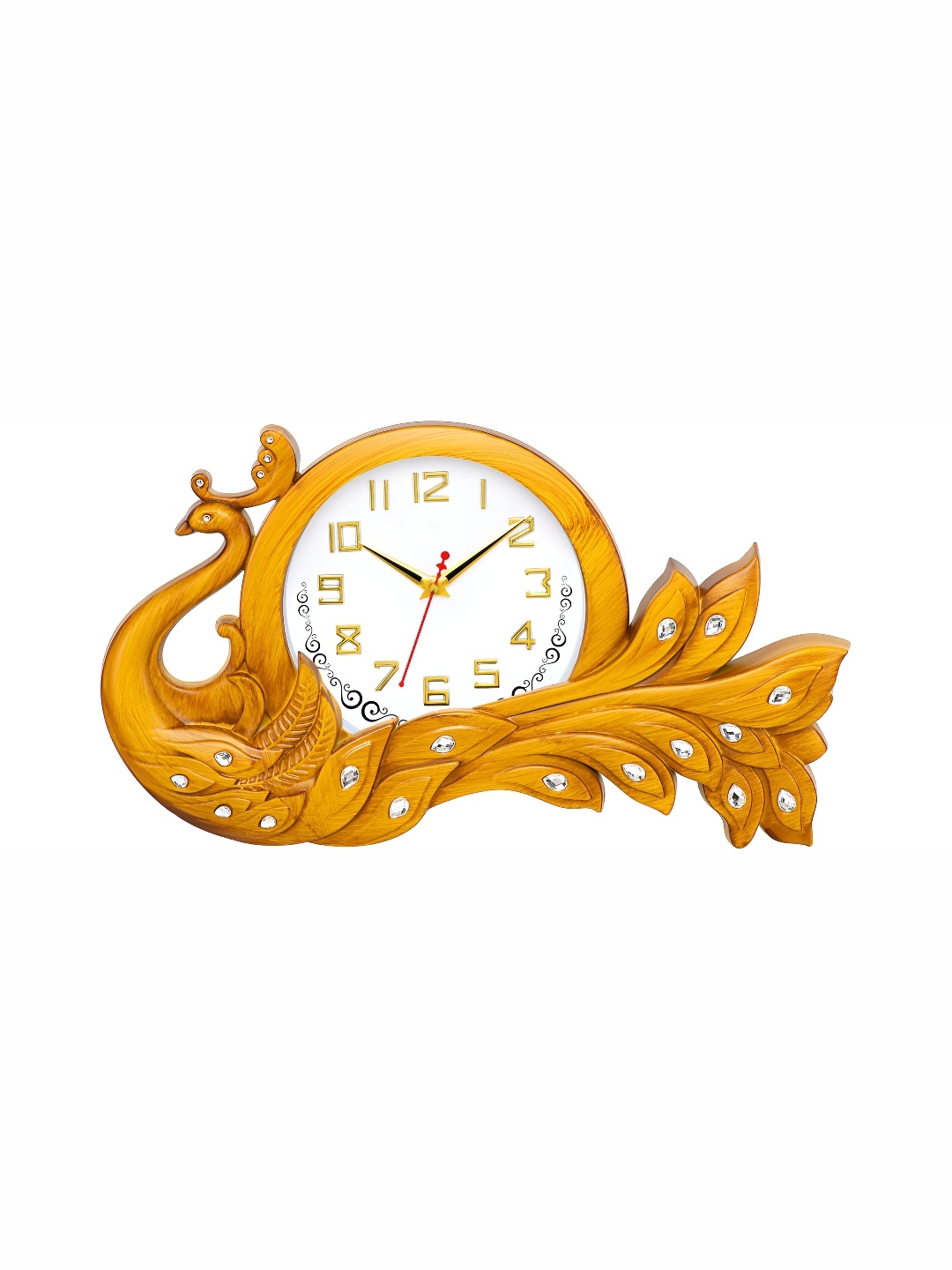 

Attractionz Brown Round Contemporary Analogue Wall Clock, Beige