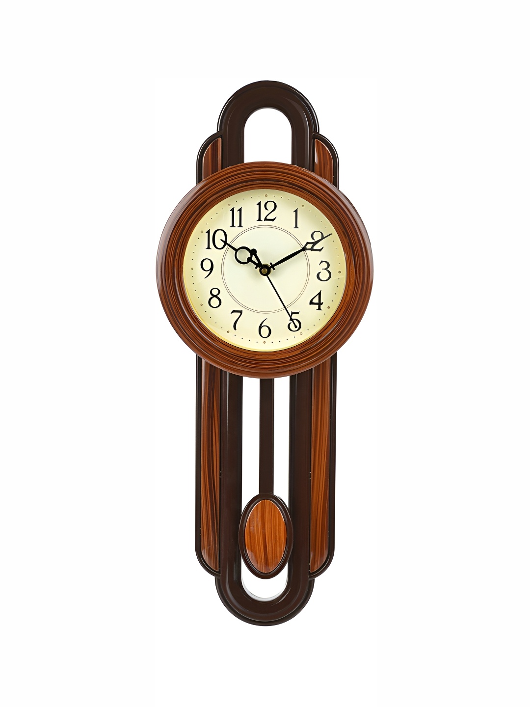 

Attractionz Brown Round Contemporary Analogue Wall Clock