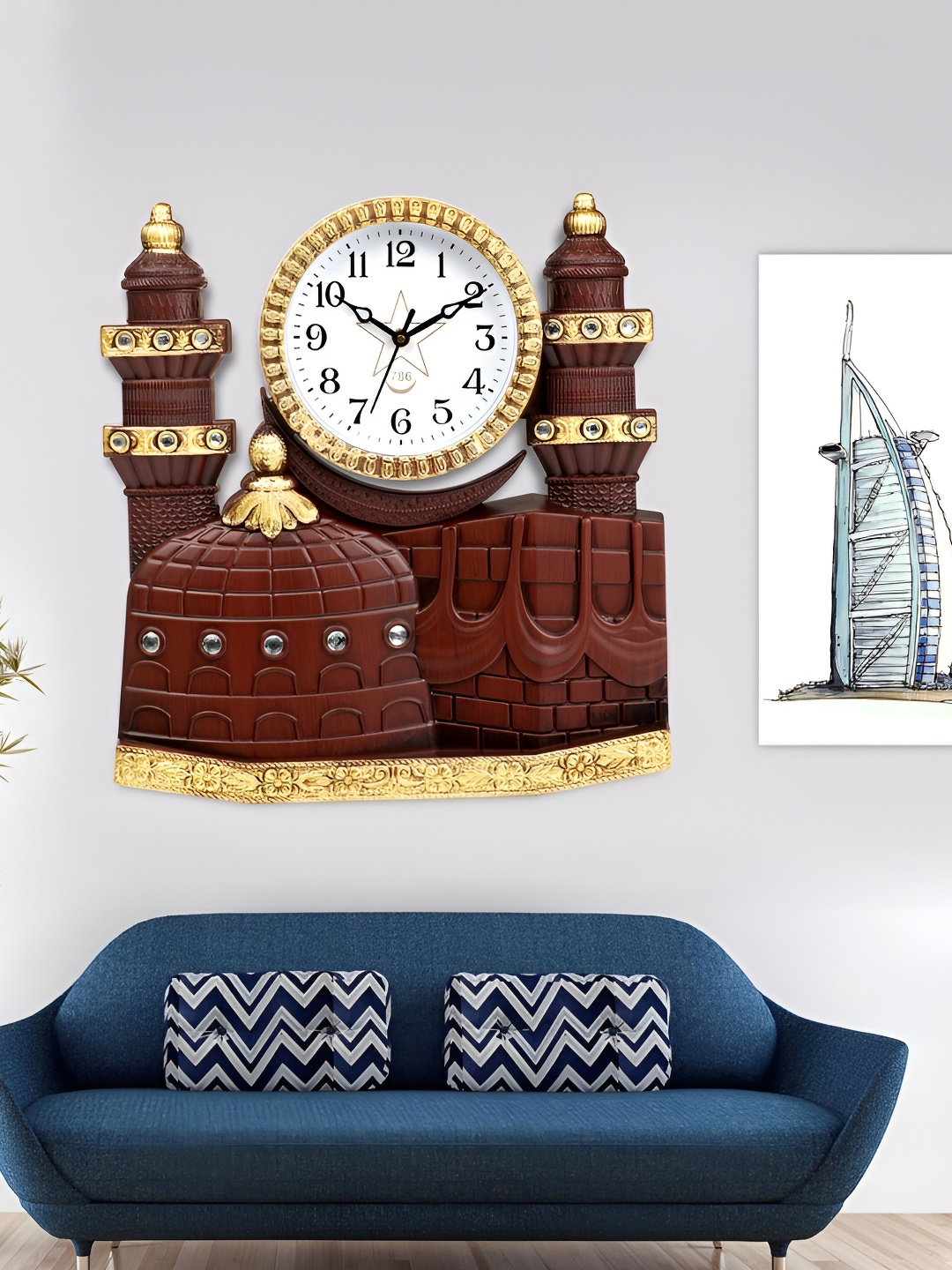 

Attractionz Brown Round Contemporary Analogue Wall Clock