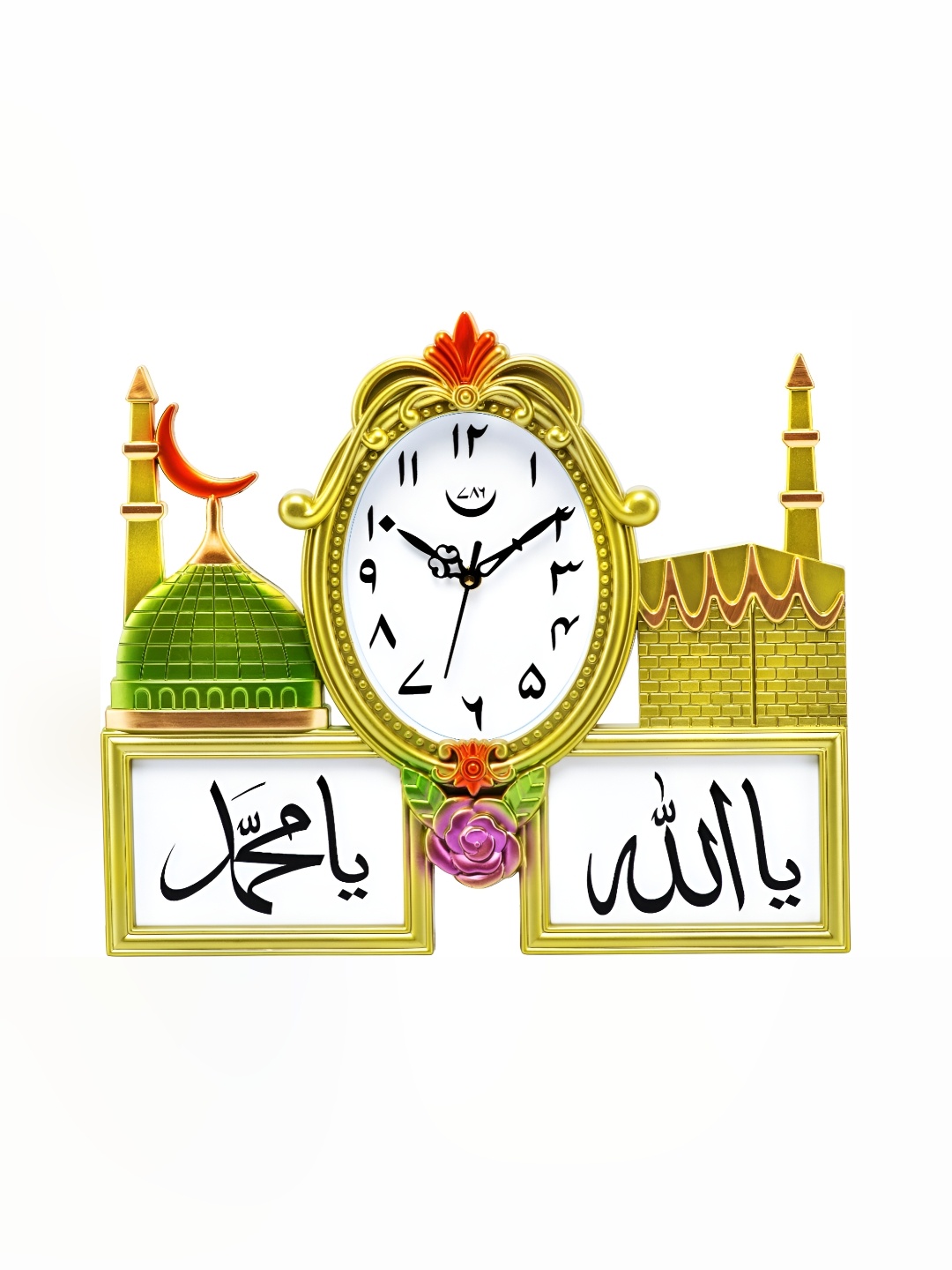 

Attractionz Gold Toned Oval Shaped Contemporary Analogue Wall Clock