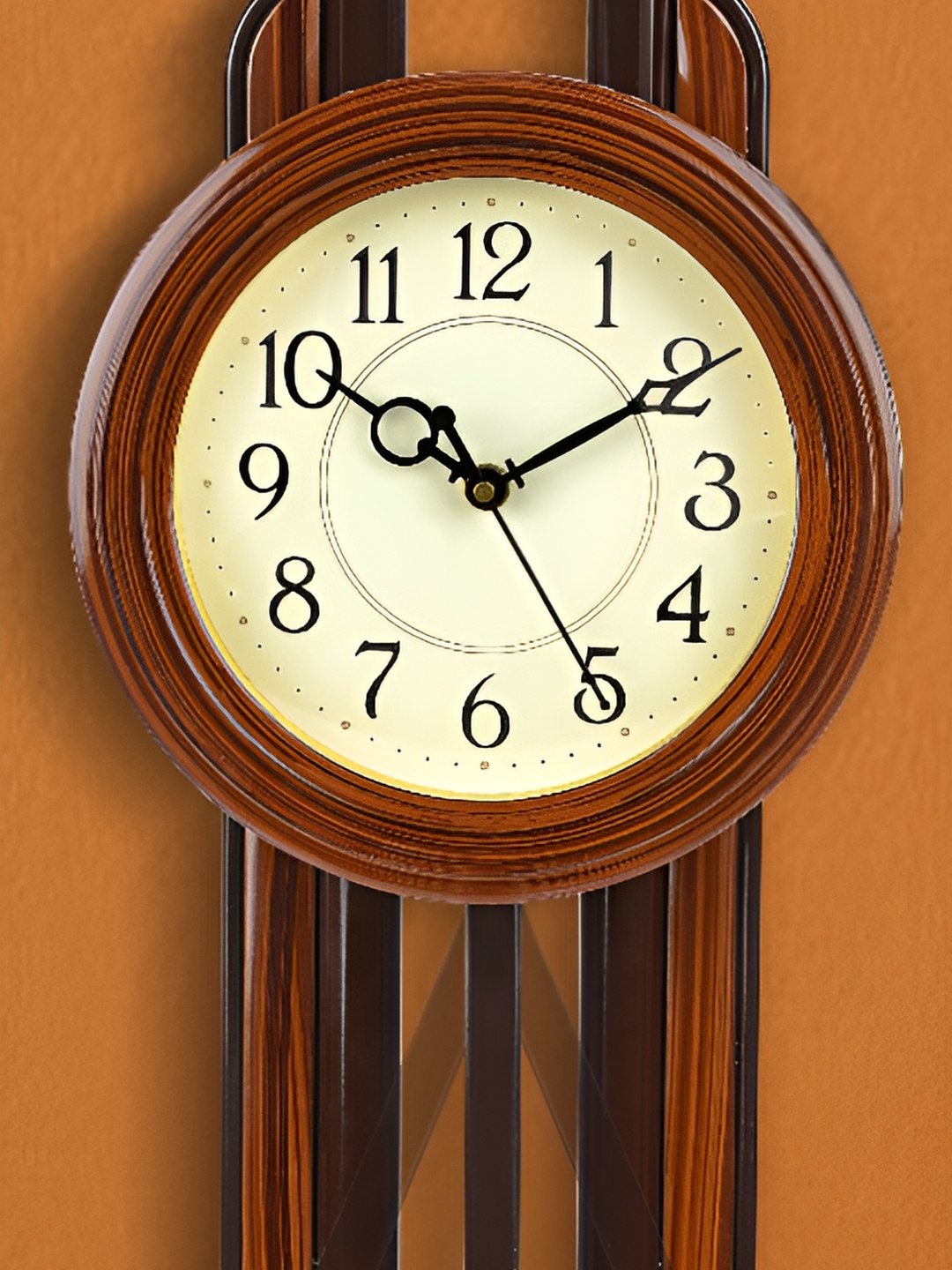 

Attractionz Brown Round Contemporary Analogue Wall Clock