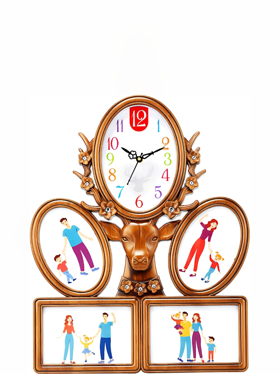 

Attractionz Beige Oval Contemporary Analogue Wall Clock