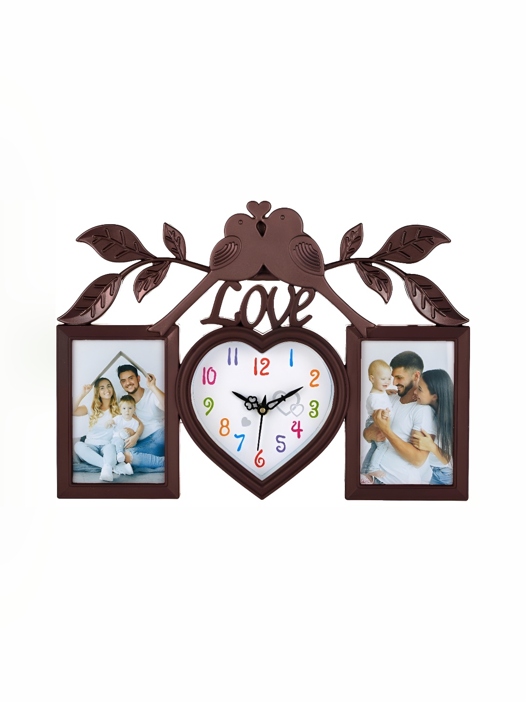 

Attractionz Brown Heart Shaped Contemporary Analogue Wall Clock