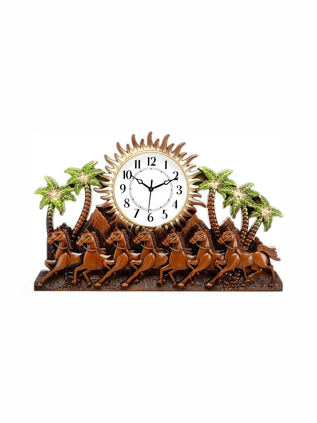 

Attractionz Brown Round Contemporary Analogue Wall Clock