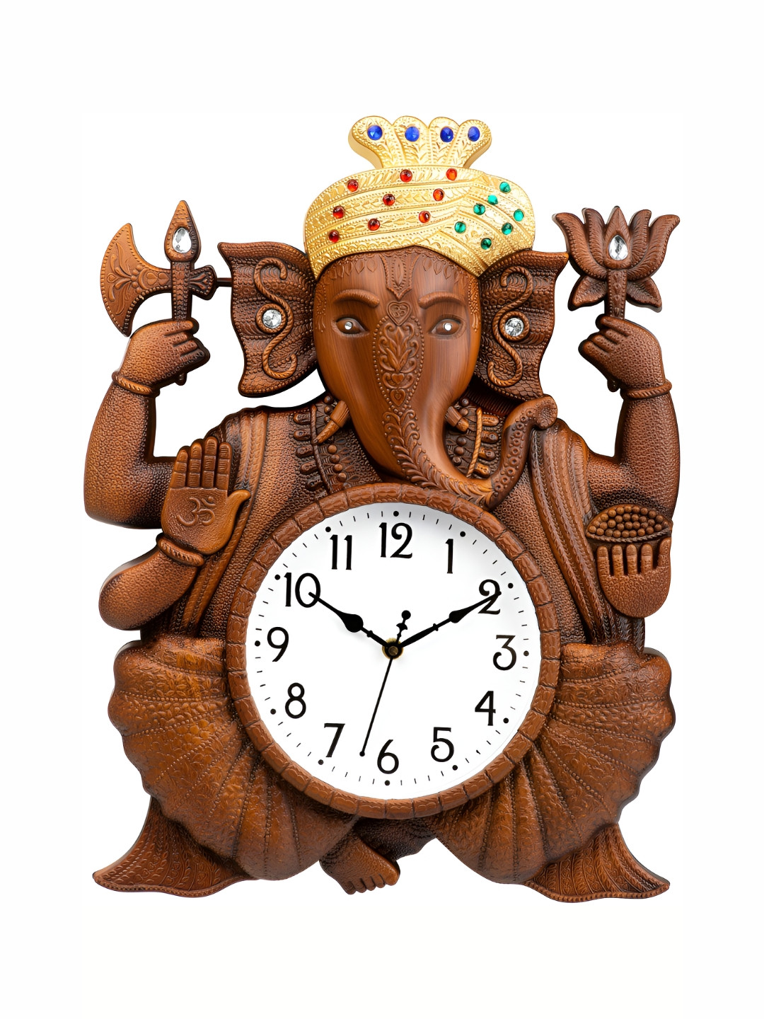 

Attractionz Brown and White Analogue Traditional Wall Clock