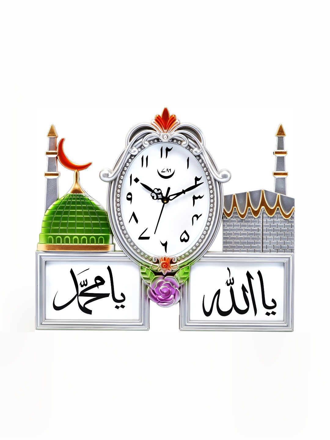 

Attractionz Silver Toned & White Contemporary Analogue Wall Clock