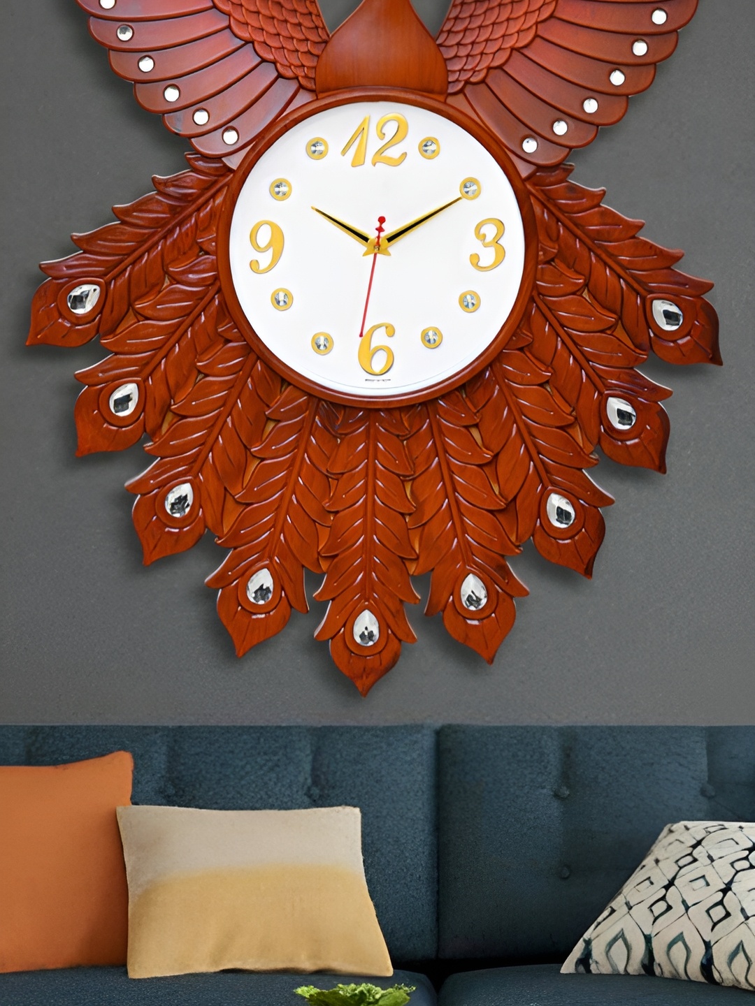 

Attractionz Brown Round Contemporary Wall Clock