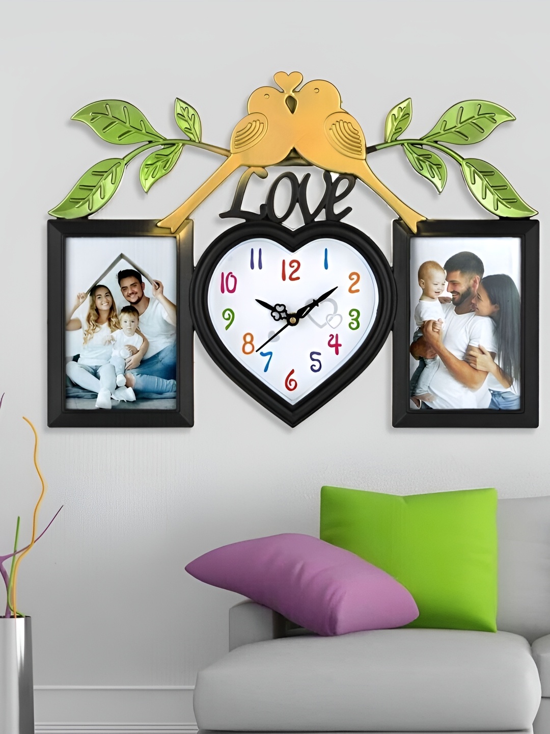 

Attractionz Black Heart Contemporary Analogue Wall Clock