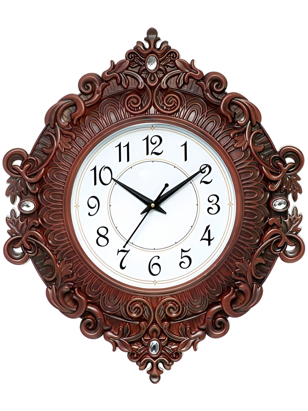 

Attractionz Brown Round Shaped Traditional Analogue Wall Clock