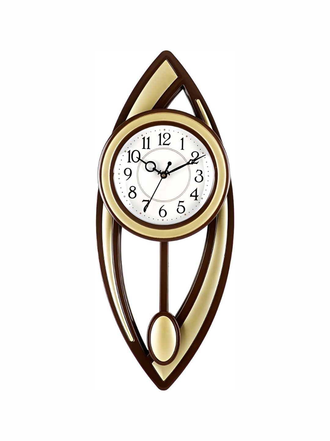 

Attractionz Gold Toned Contemporary Round Shaped Wall Clock