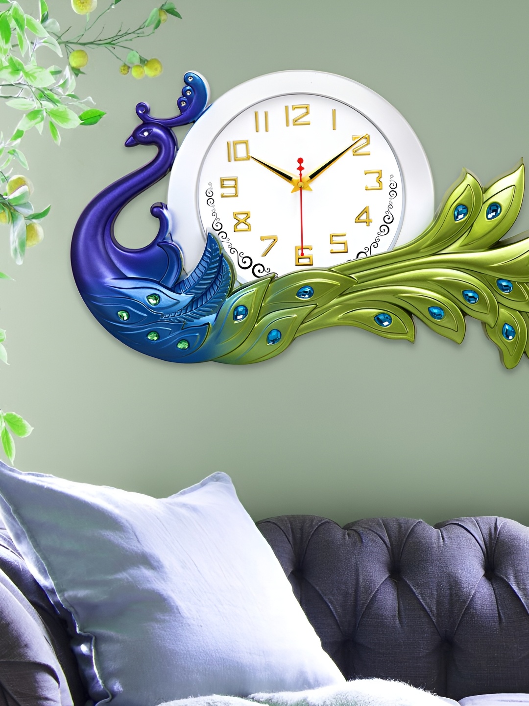 

Attractionz Green and Blue Analogue Contemporary Wall Clock