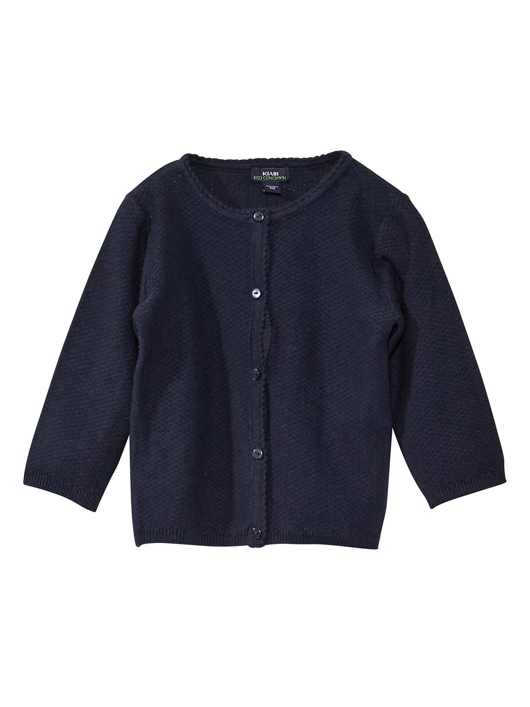 

KIABI Infant Girls Cable Knit Self Design Pure Cotton Cardigan, Navy blue