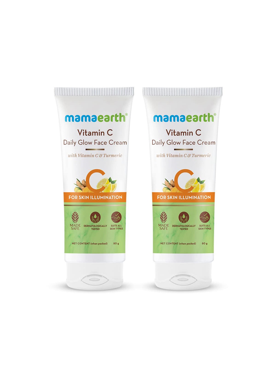 

Mamaearth Set Of 2 Vitamin C Daily Glow Face Cream For Skin Illumination - 80g Each, White