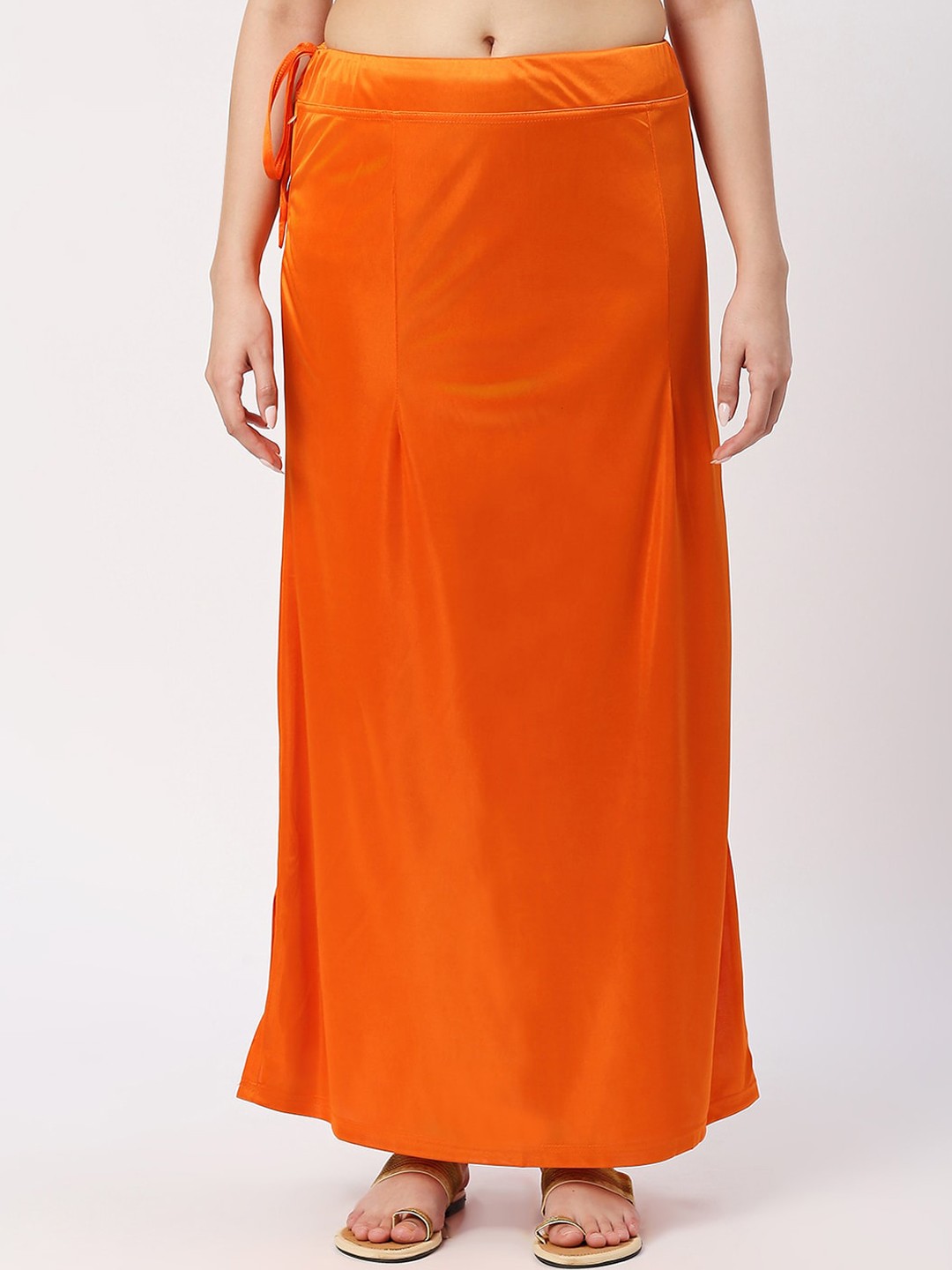

FEMMIBELLA Satin Saree Shapewear, Orange