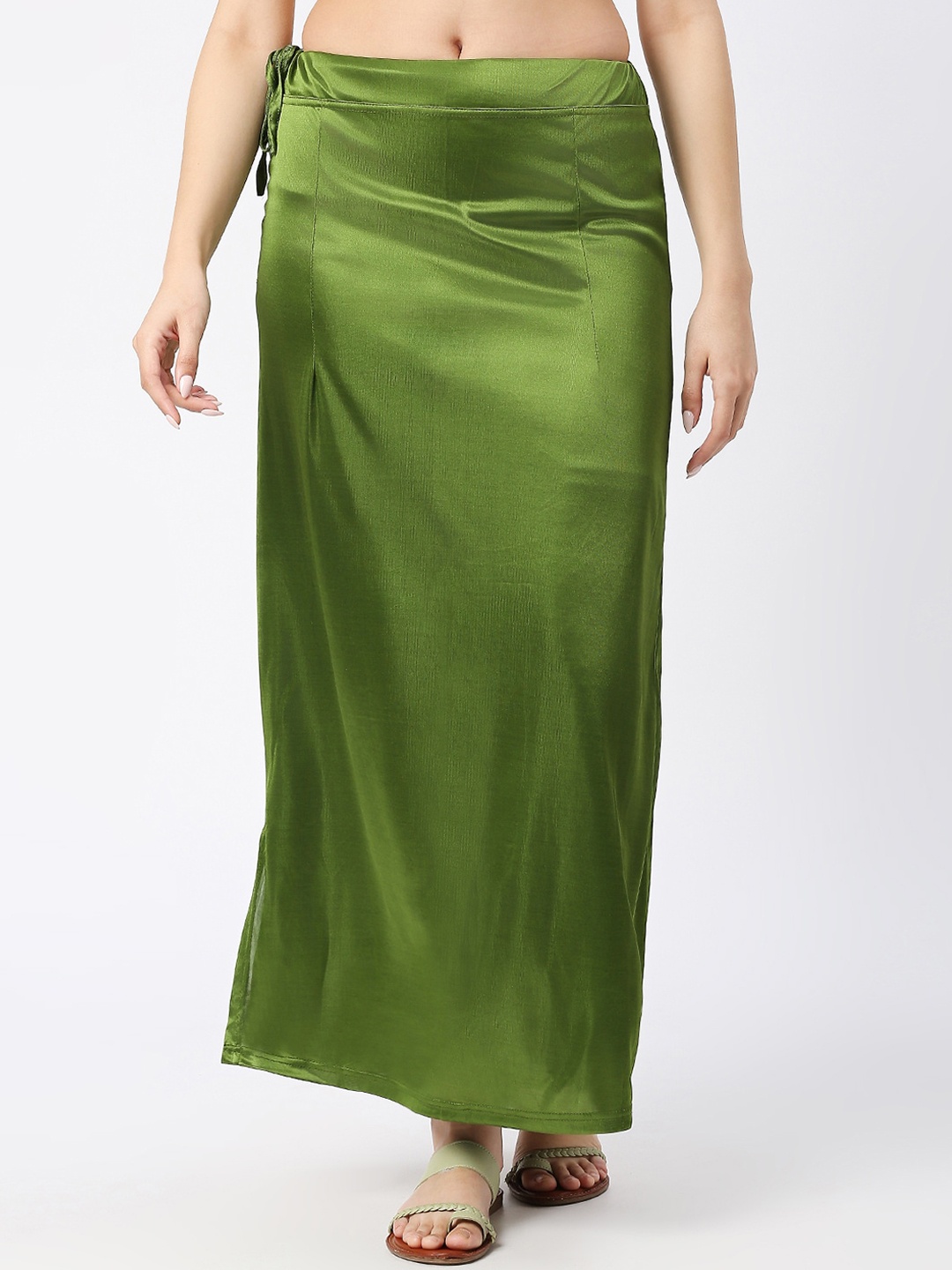 

FEMMIBELLA Satin Saree Shapewear, Olive
