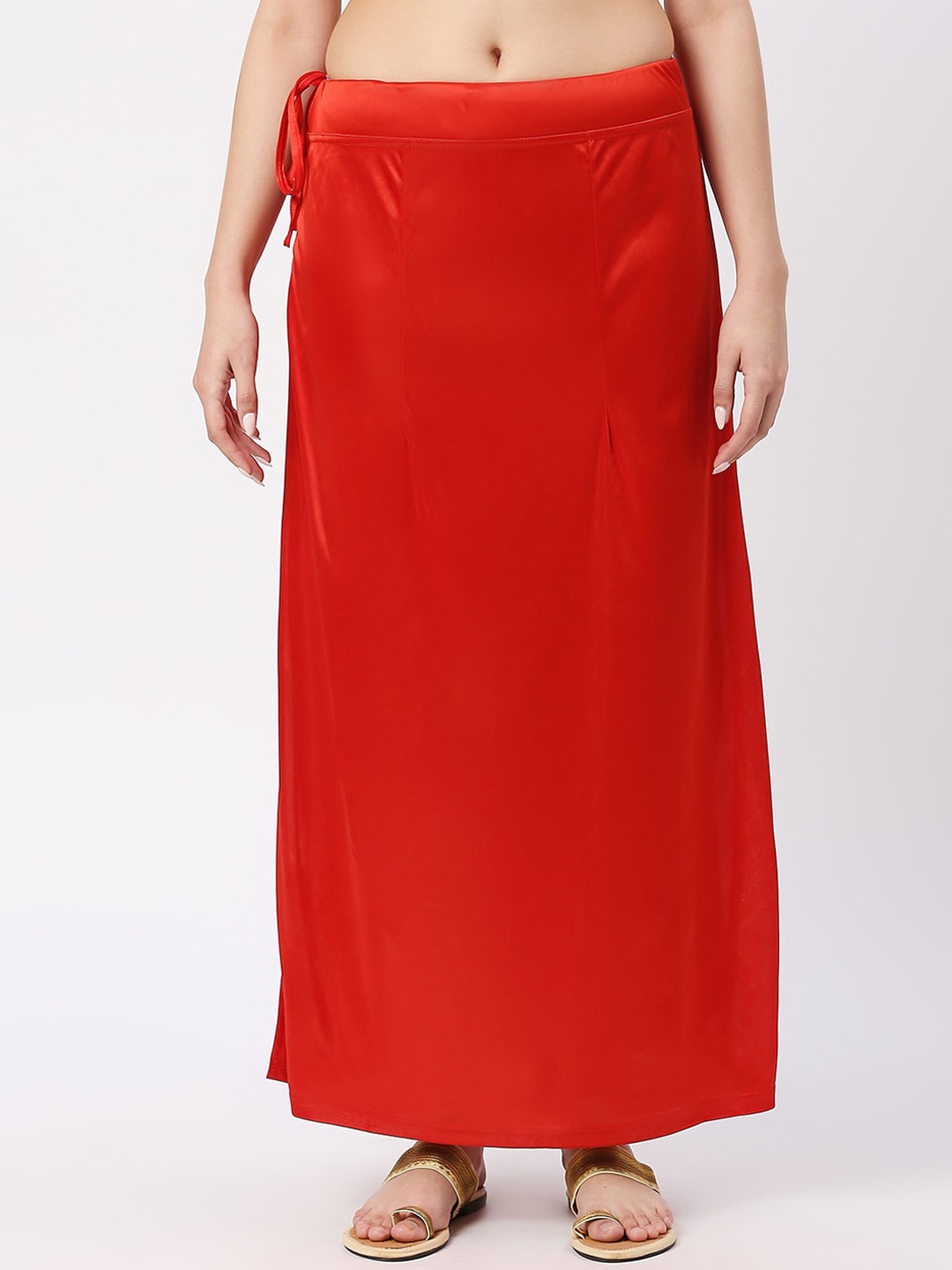

FEMMIBELLA Satin Saree Shapewear, Red
