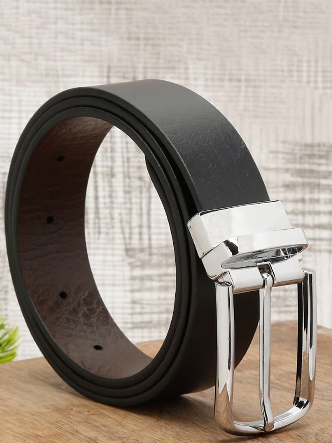 

KAEZRI Men Leather Reversible Formal Belt, Black