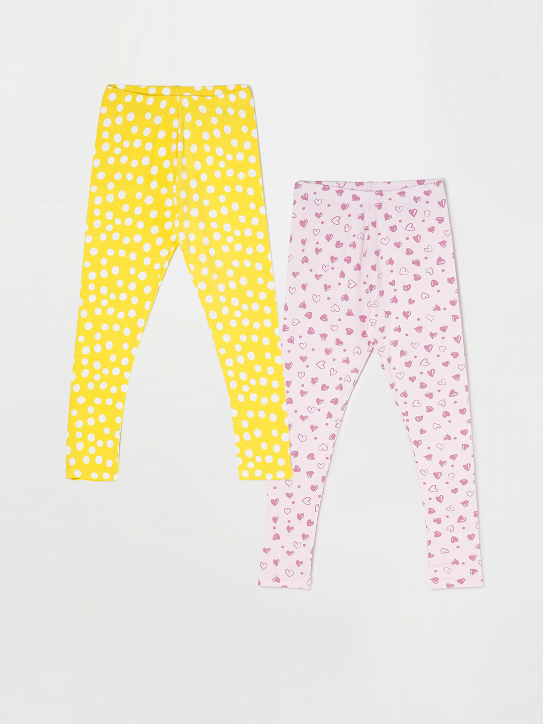 

Fame Forever by Lifestyle Girls Pack Of 2 Printed Leggings, Yellow