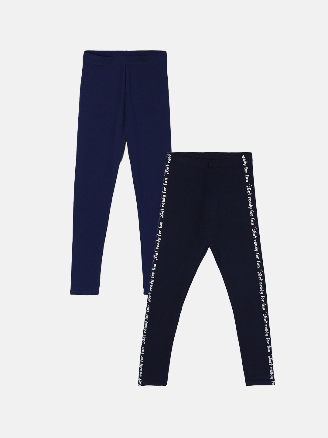 

Fame Forever by Lifestyle Girls Pack Of 2 Printed Leggings, Black