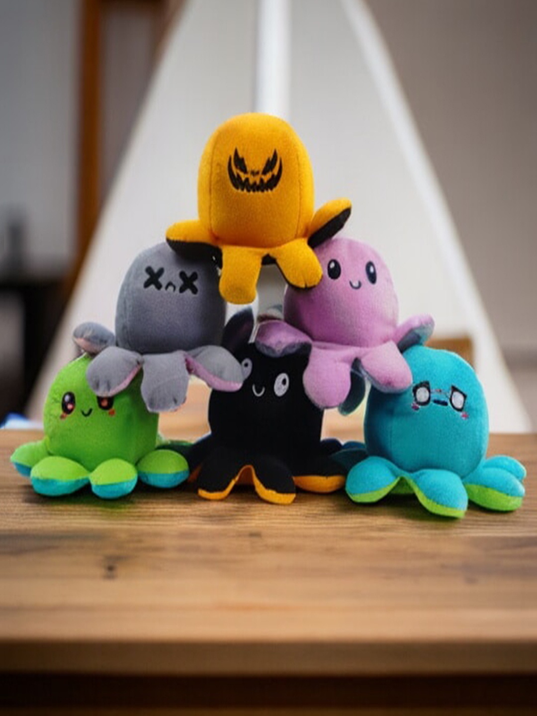 

CareDone Kids Purple & Grey Cotton Reversible Octopus Soft Toy