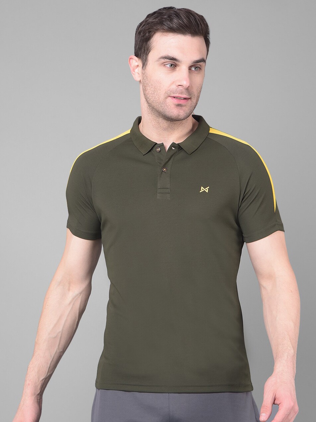 

Force NXT Polo Collar Anti-Viral Anti-Odour Sports T-shirt, Olive