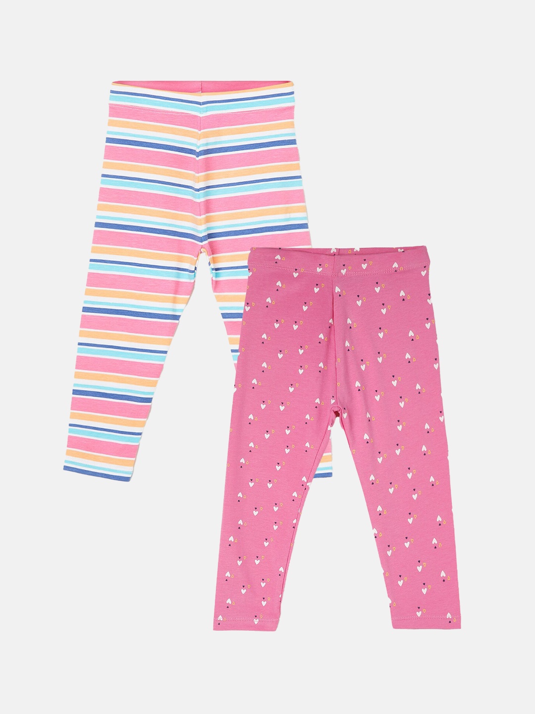 

Juniors by Lifestyle Girls Pack Of 2 Printed Leggings, Pink