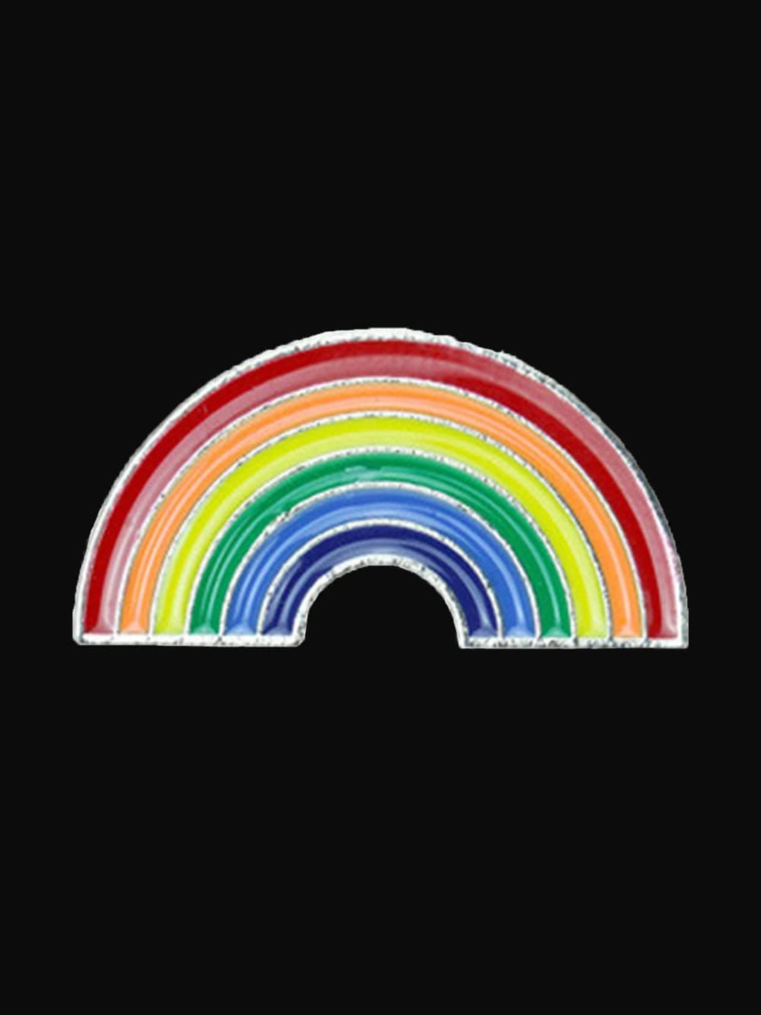 

SYGA Alloy Rainbow-Charm Brooch, Silver